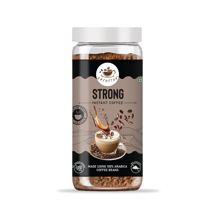Brewstar Strong Premium Instant Roast and Ground Coffee 100gm